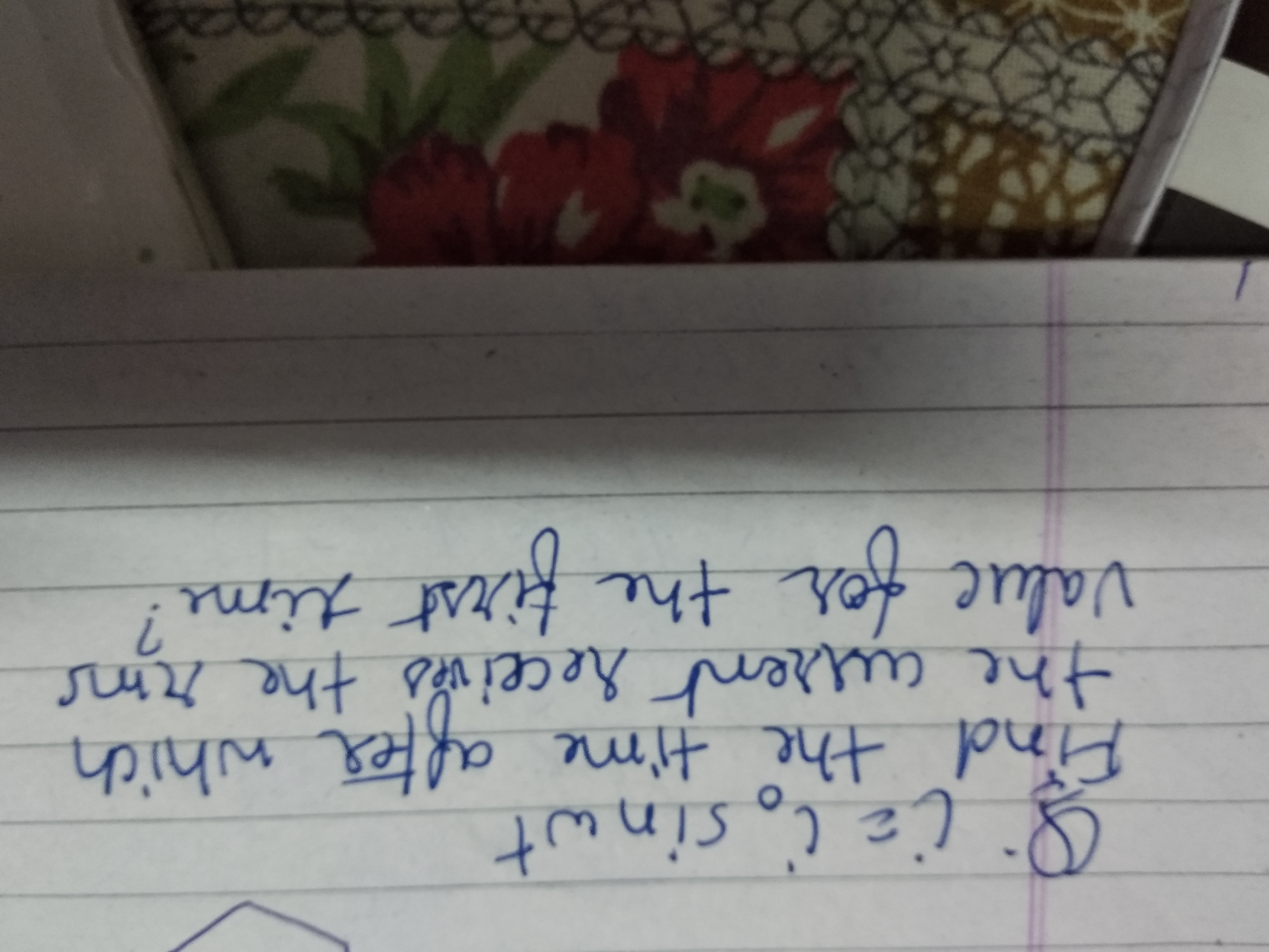 Question image for Plzz solve it also includes every step of calcula